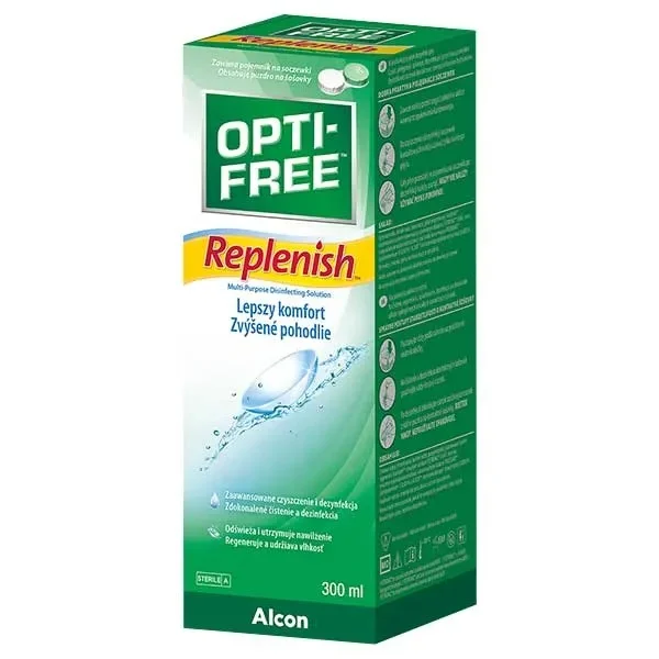 Opti-Free Replenish, płyn do soczewek, 300 ml