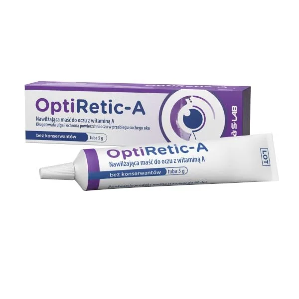 OptiRetic-A, maść do oczu z witaminą A, 5 g