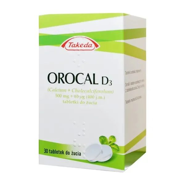 Orocal D3, 30 tabletki do żucia
