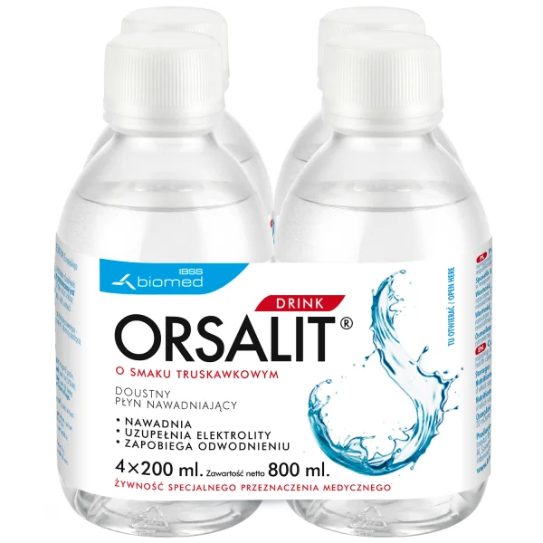 orsalit-drink-nawadniajacy-plyn-doustny-dla-dzieci-powyzej-3-roku-smak-truskawkowy-4-x-200-ml