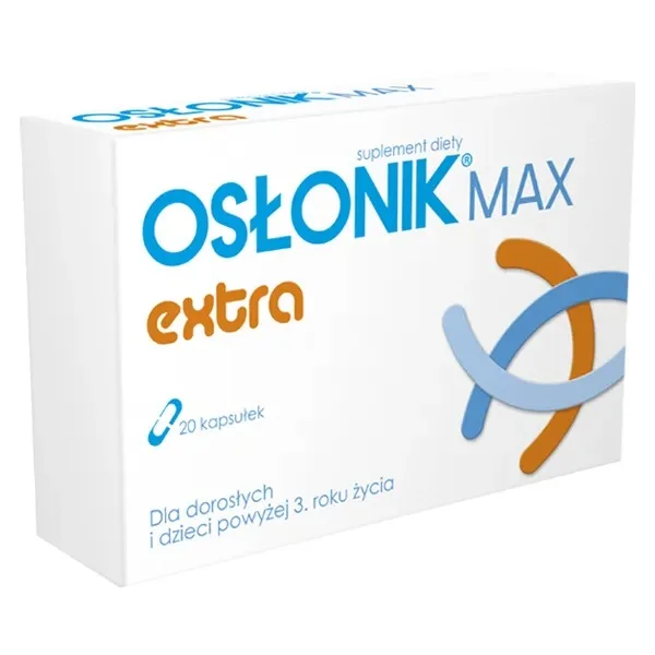 Osłonik Max Extra, dla dorosłych i dzieci powyżej 3 roku, 20 kapsułek