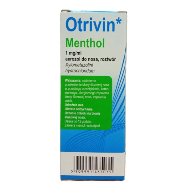 Otrivin Menthol 1 mg/ml, aerozol do nosa, 10 ml (import równoległy Medezin)