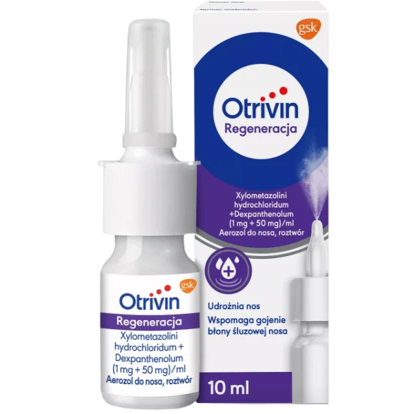 Otrivin Regeneracja (1 mg + 50 mg)/ml, aerozol do nosa, roztwór, 10 ml