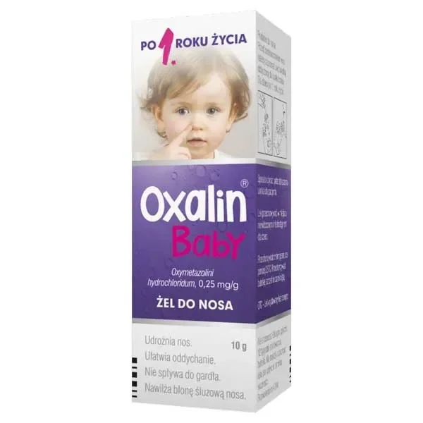 Oxalin Baby 0,25 mg/g, żel do nosa dla dzieci od 1 roku, 10 g