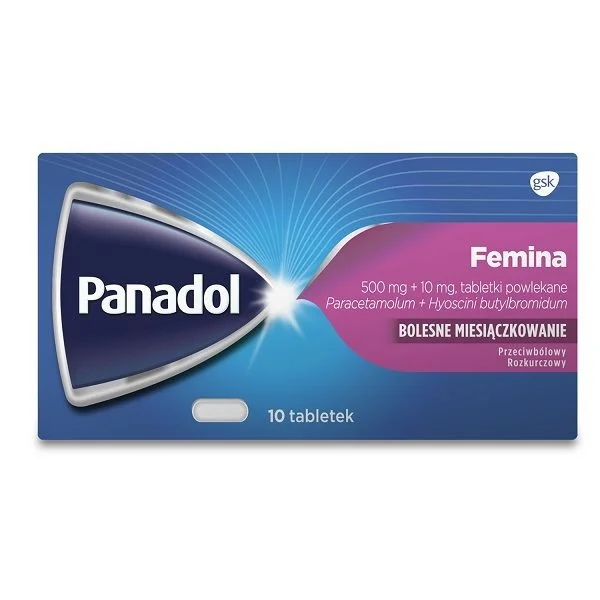 Panadol Femina, 10 tabletek powlekanych