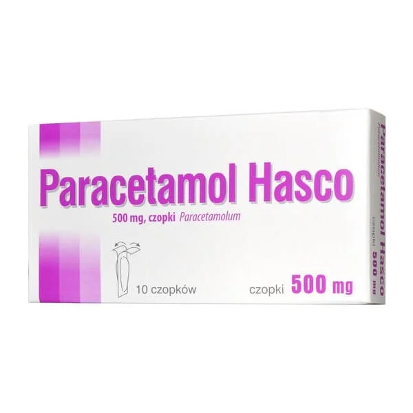 Paracetamol Hasco 500mg, czopki, 10 sztuk