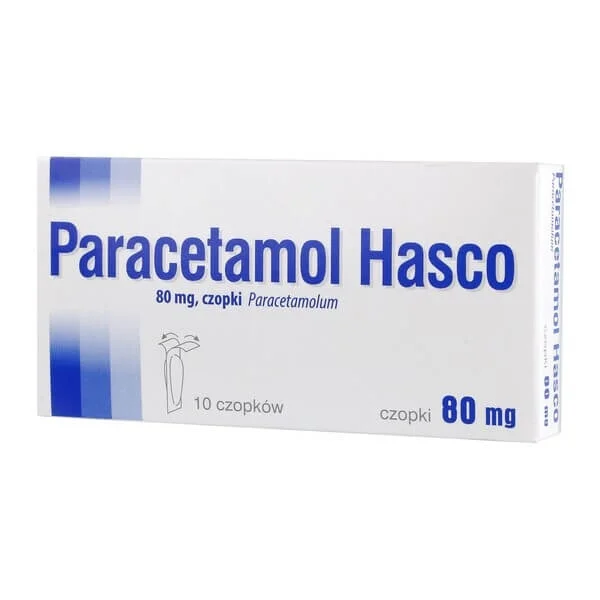 Paracetamol Hasco 80 mg, czopki doodbytnicze, 10 sztuk