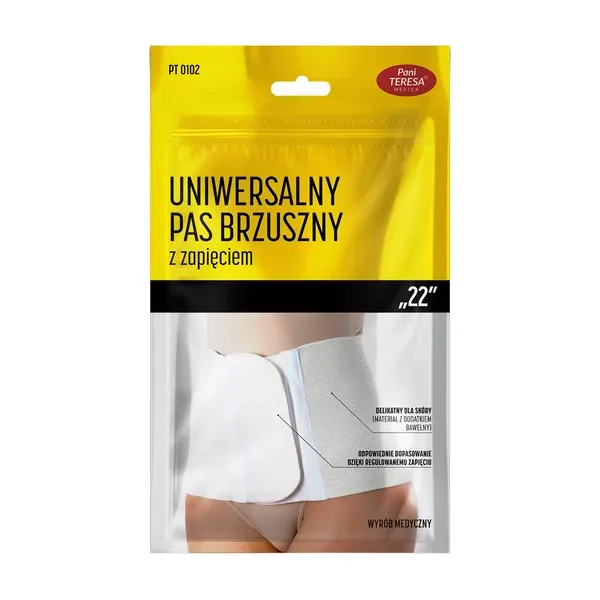 Pani Teresa, pas brzuszny, uniwersalny, z zapięciem, 22, PT 0102, rozmiar M, 1 sztuka