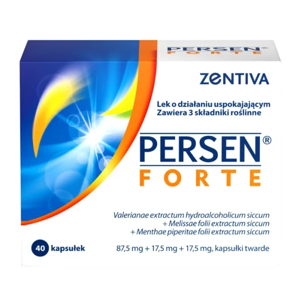 Persen forte 87,5 mg + 17,5 mg + 17,5 mg, 40 kapsułek