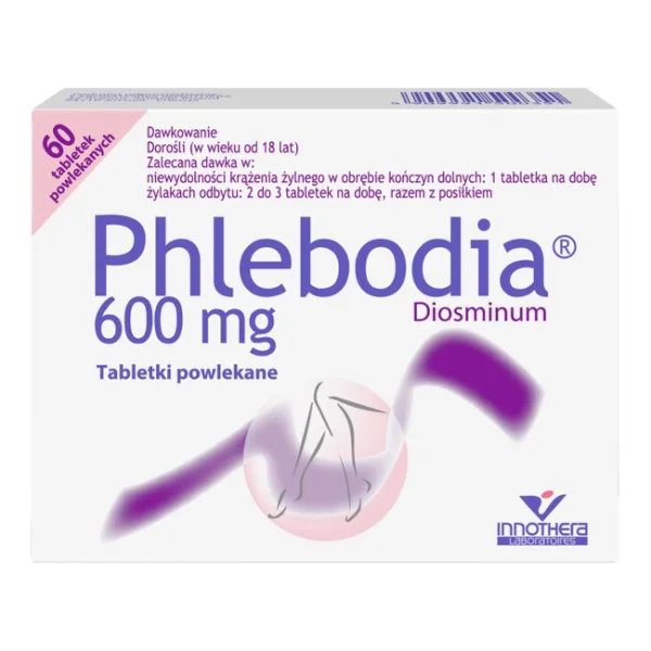 Phlebodia, 600 mg, 60 tabletek powlekanych