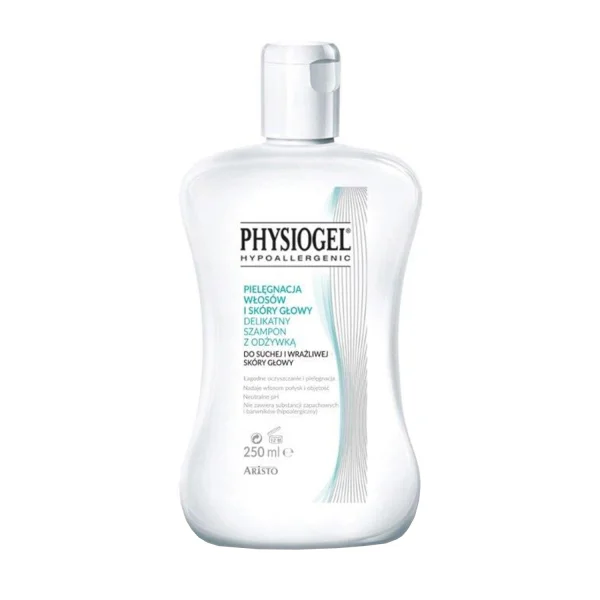 Physiogel, delikatny szampon z odżywką, sucha i wrażliwa skóra głowy, 250 ml