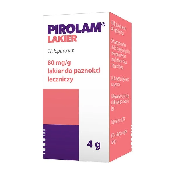 Pirolam 80 mg/g, lakier do paznokci leczniczy, 4 g
