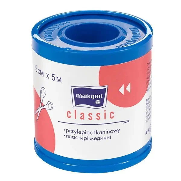Przylepiec CLASSIC, z nakładką, 5 cm x 5 m, 1 sztuka