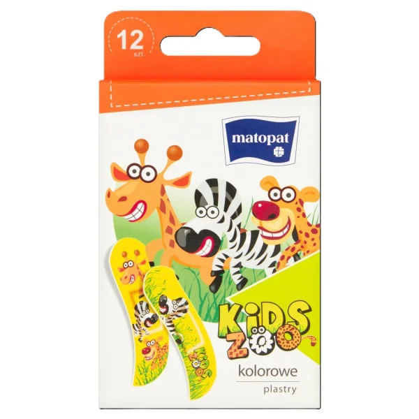 Matopat Kids Zoo, plastry dla dzieci z opatrunkiem, 12 sztuk