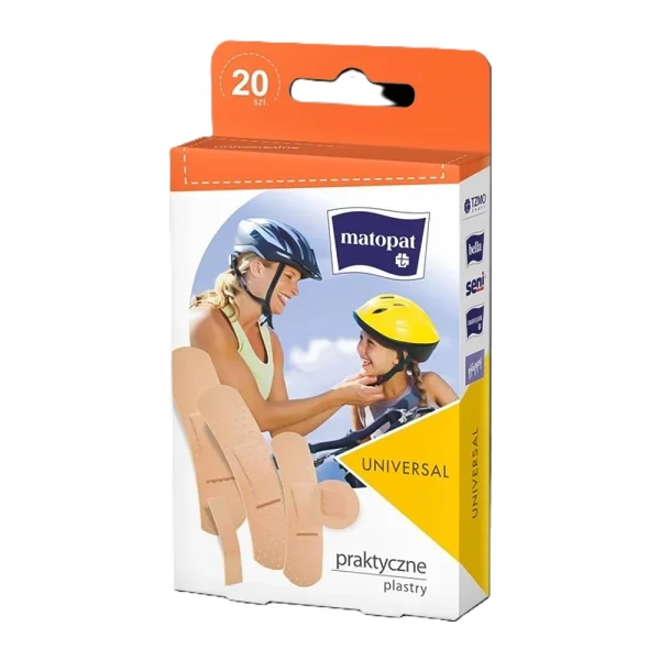 Matopat Universal, plastry z opatrunkiem, praktyczne, 20 sztuk
