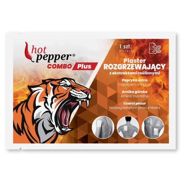 Hot Pepper Combo Plus, plaster rozgrzewający 9 cm x 14 cm, 1 sztuka