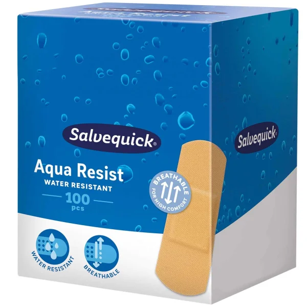 Salvequick Aqua Resist, plastry wodoodporne, 25 mm x 72 mm, 100 sztuk
