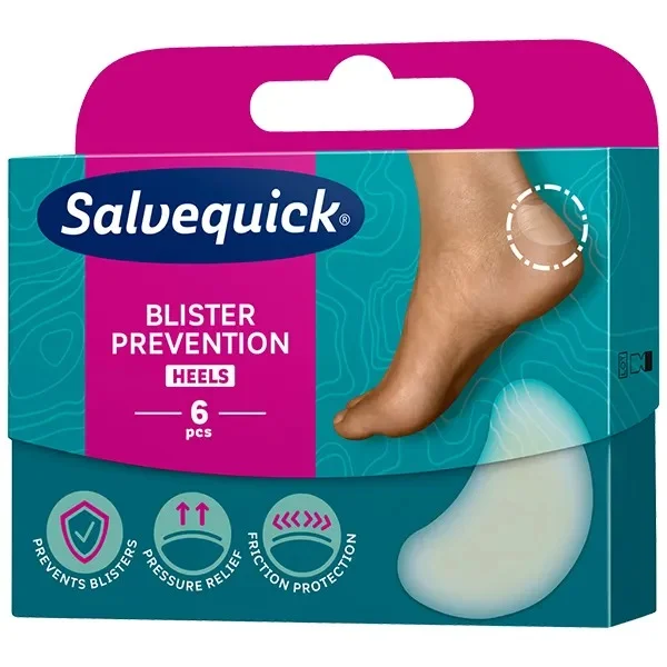 Plastry Salvequick Foot Care Medium, na pęcherze i otarcia, 6 sztuk