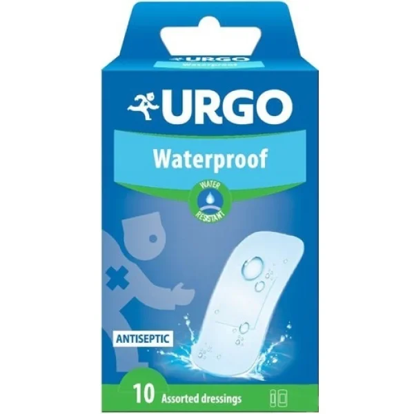 Urgo Waterproof, plastry z opatrunkiem, wodoodporne, 10 sztuk