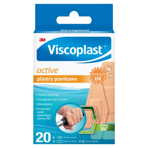 Viscoplast Active, amortyzujące plastry piankowe, 20 sztuk
