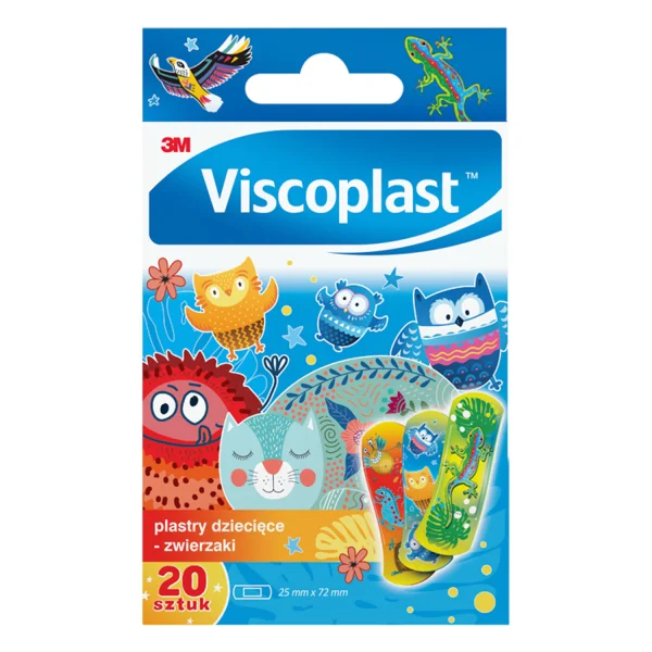 Viscoplast Plastry Dziecięce, Zwierzaki, 20 sztuk
