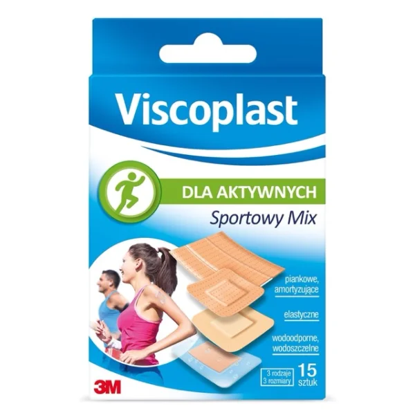 Viscoplast Plastry, Sportowy Mix, 15 sztuk