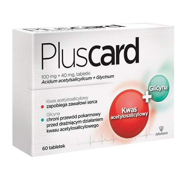 Pluscard 100 mg + 40 mg, 60 tabletek