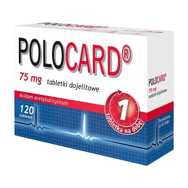 Polocard 75 mg, 120 tabletek dojelitowych