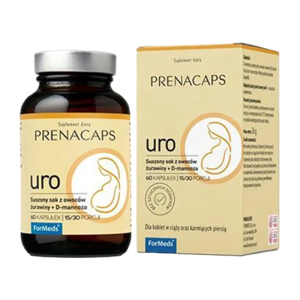 ForMeds Prenacaps Uro, dla kobiet w ciąży oraz karmiących piersią, 60 kapsułek