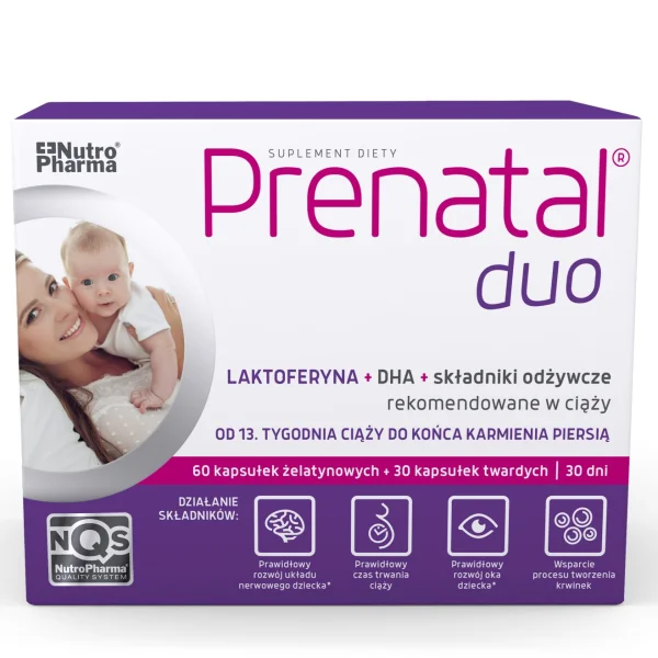 Prenatal Duo, 30 kapsułek twardych + 60 kapsułek żelowych