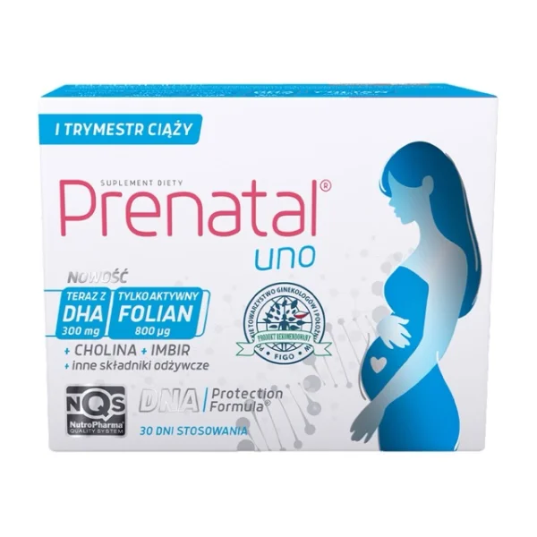 Prenatal Uno, 30 kapsułek + DHA, 30 kapsułek