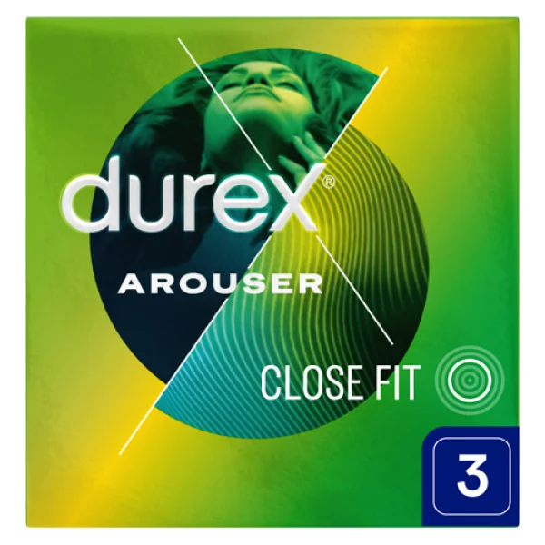 Durex Arouser, prezerwatywy prążkowane, 3 sztuki