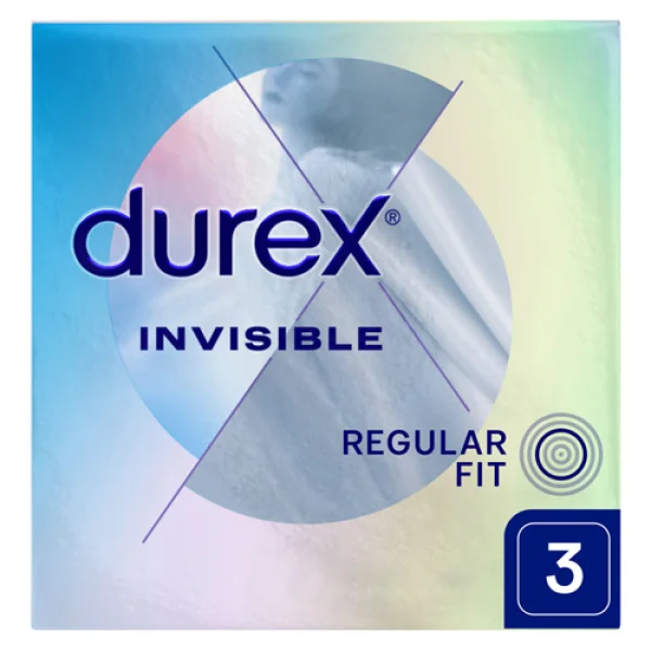 Durex Invisible, prezerwatywy supercienkie, 3 sztuki