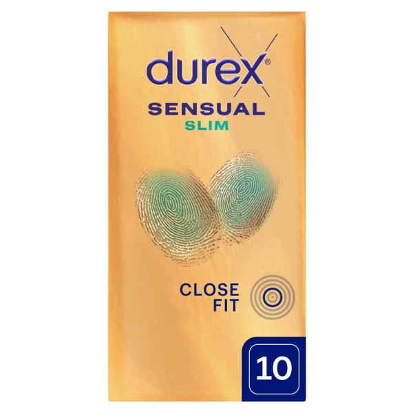 Durex Sensual Slim, prezerwatywy supercienkie, 10 sztuk