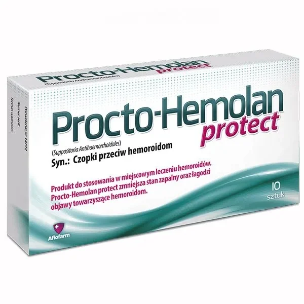 Procto-Hemolan Protect, czopki doodbytnicze, 10 sztuk