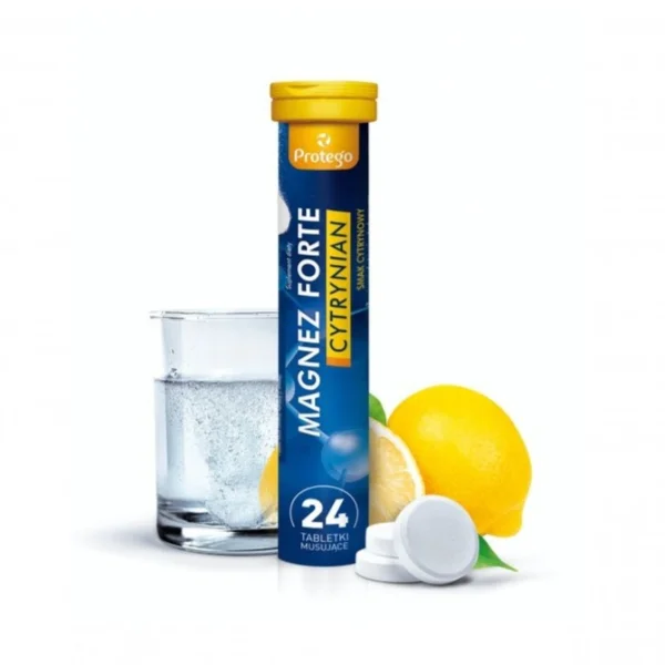 Protego Magnez Forte Cytrynian, 24 tabletki musujące