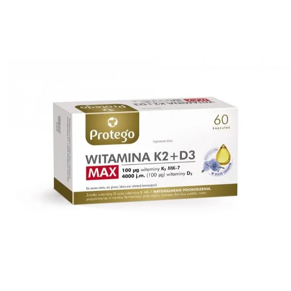 Protego Witamina K2 + D3 Max, 60 kapsułek