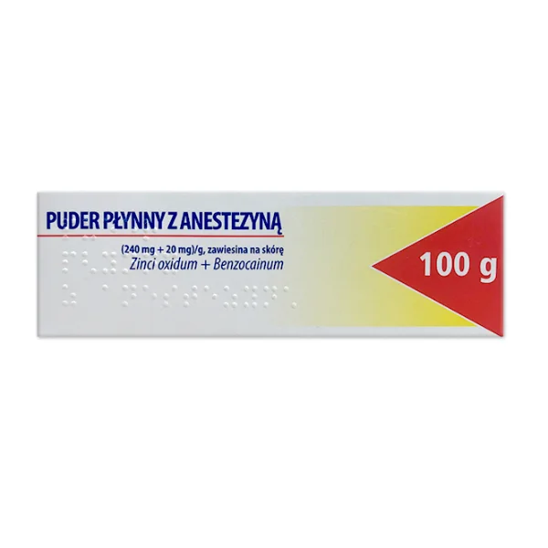 Puder płynny z anestezyną (240 mg +20 mg)/g, 100 g