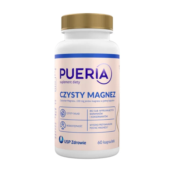 Pueria Czysty Magnez 100 mg, 60 kapsułek