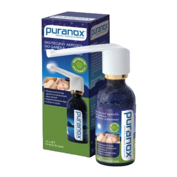 Puranox, aerozol do gardła przeciw chrapaniu, 40 ml