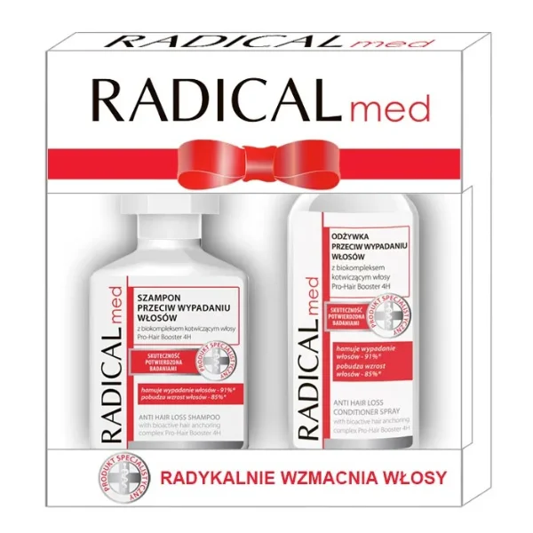 Zestaw Radical Med, szampon przeciw wypadaniu włosów, 300 ml odżywka przeciw wypadaniu włosów, 200 ml