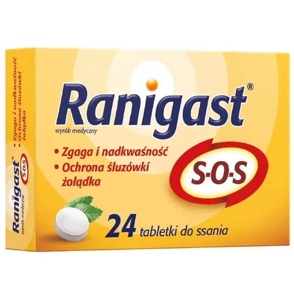 Ranigast SOS, 24 tabletki do ssania