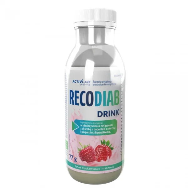 Activlab Pharma RecoDiab Drink, smak  truskawkowo-malinowy, 77 g