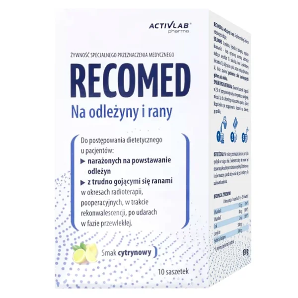 ActivLab Pharma RecoMed Na Odleżyny i Rany, smak cytrynowy, 10 saszetek