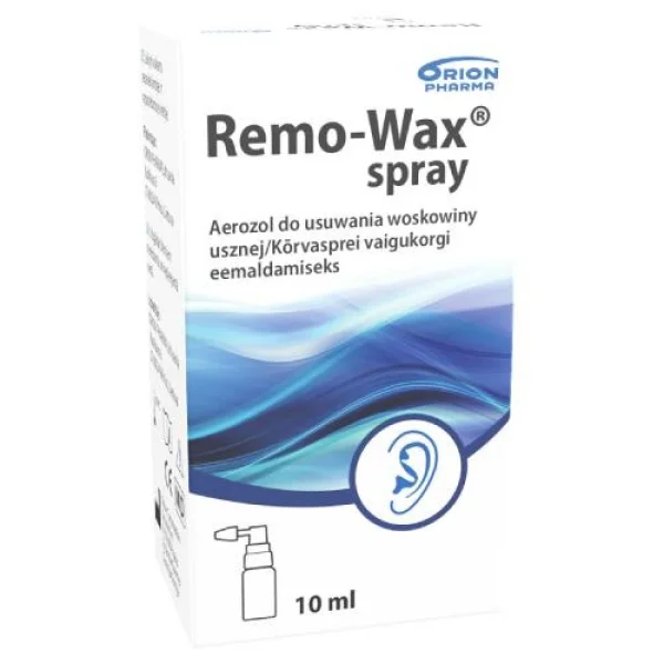 Remo-Wax Spray, Aerozol do usuwania woskowiny usznej, 10 ml