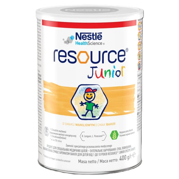 Resource Junior, preparat odżywczy powyżej 1 roku, smak waniliowy, 400 g
