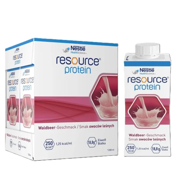 Resource Protein, preparat odżywczy, smak owoce leśne, 4 x 200 ml