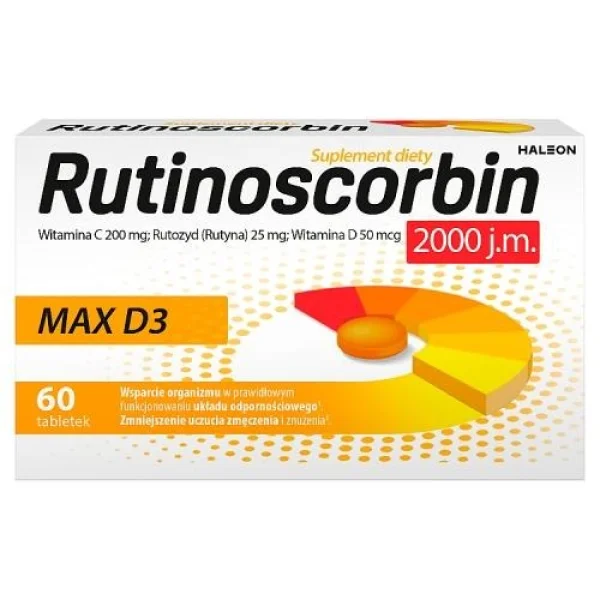 Rutinoscorbin Max D3, 60 tabletek