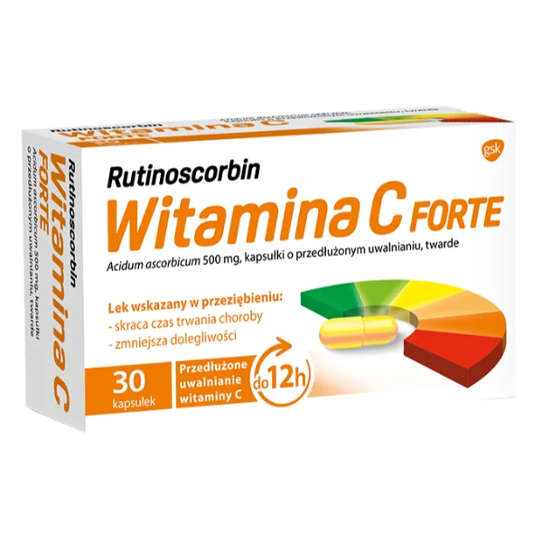 Rutinoscorbin Witamina C Forte 500 mg, 30 kapsułek