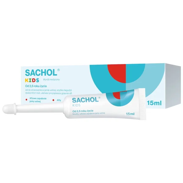 Sachol Kids, żel na afty u dzieci, 15 ml